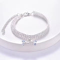 Crystal Diamond Bone Necklace