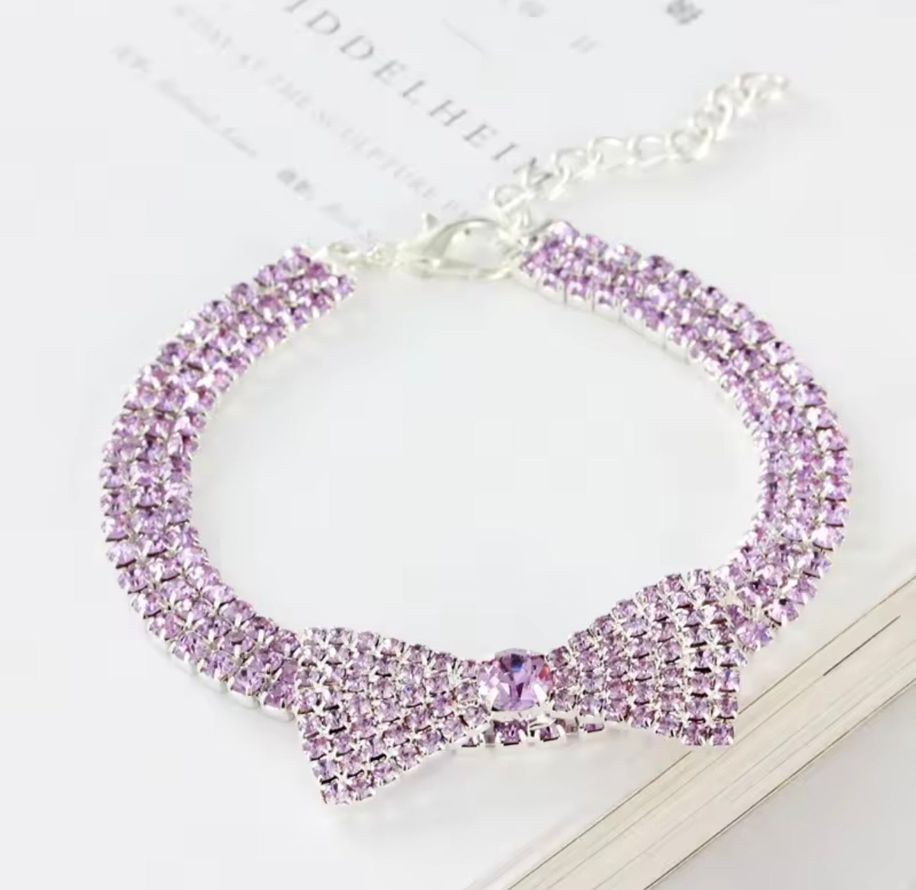 Crystal Bow Rhinestone Necklace