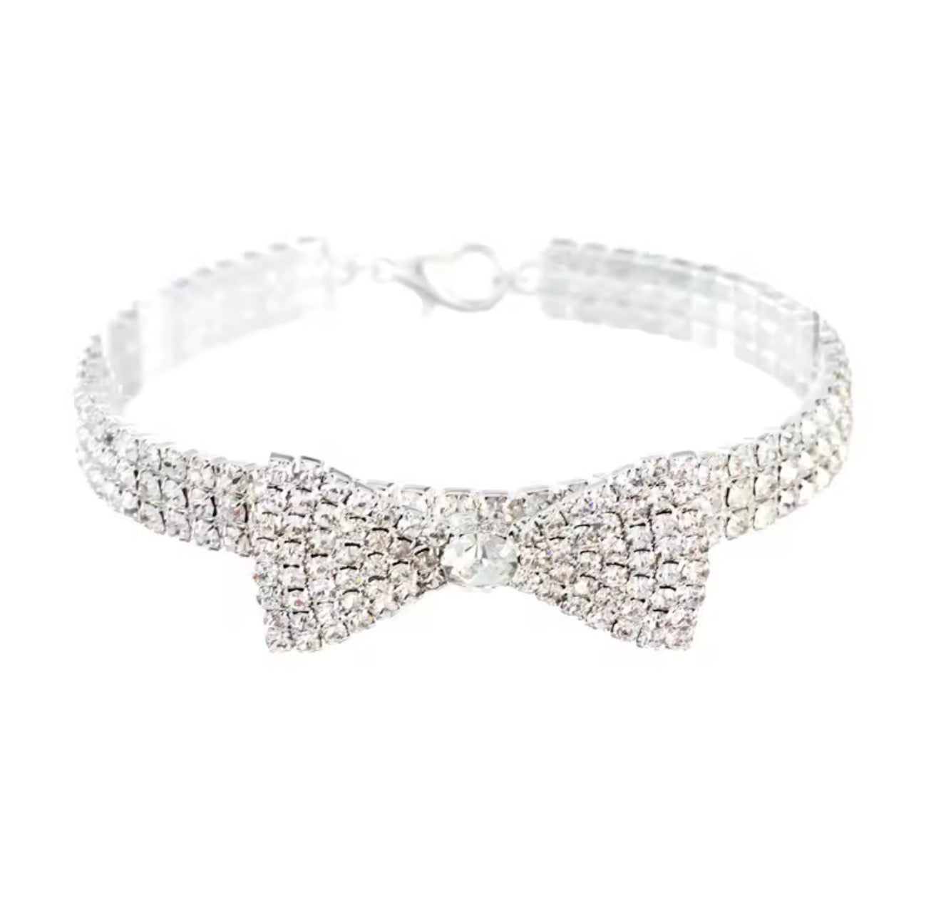 Crystal Bow Rhinestone Necklace