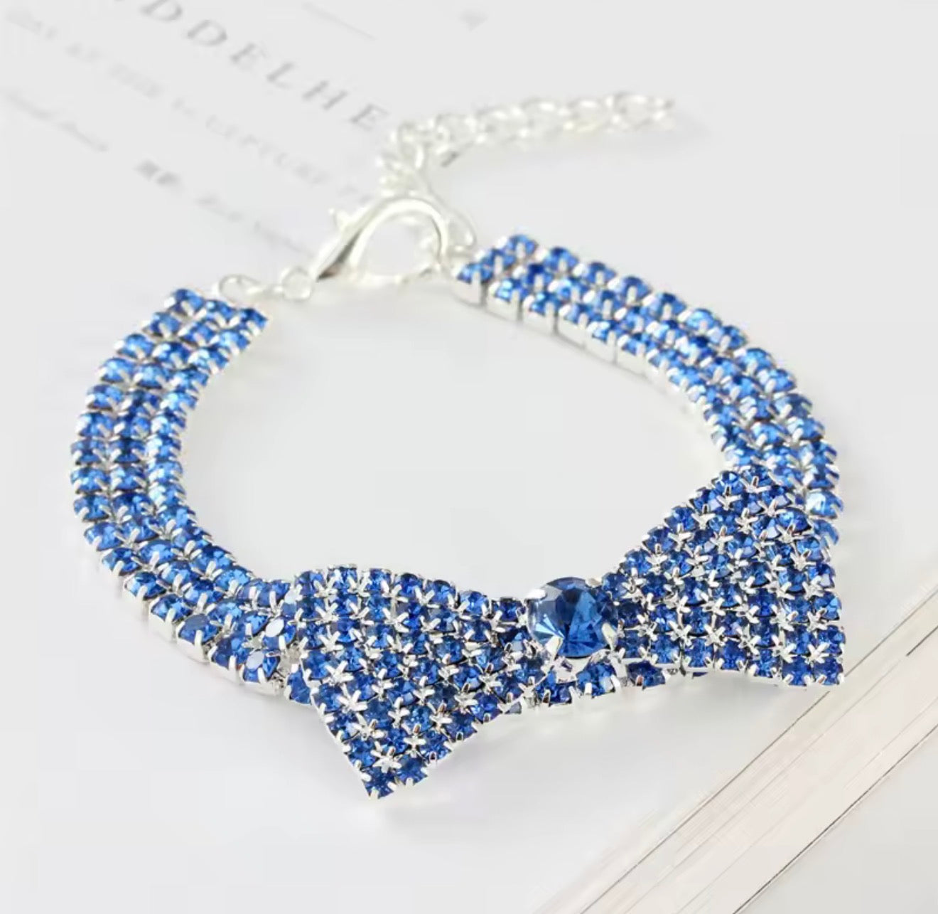 Crystal Bow Rhinestone Necklace